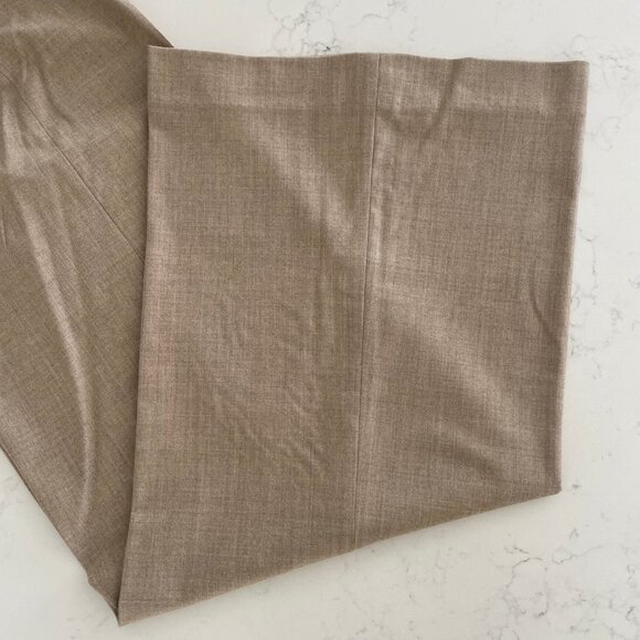 Piazza Sempione Designer Lightweight Wide Leg Hi Waist Pants Heather Tan Sz S - Picture 3 of 9